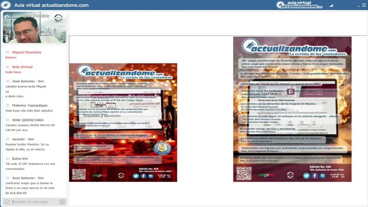 Presentación de la Revista Digital Actualizandome Num. 196, 1era quincena marzo 2026