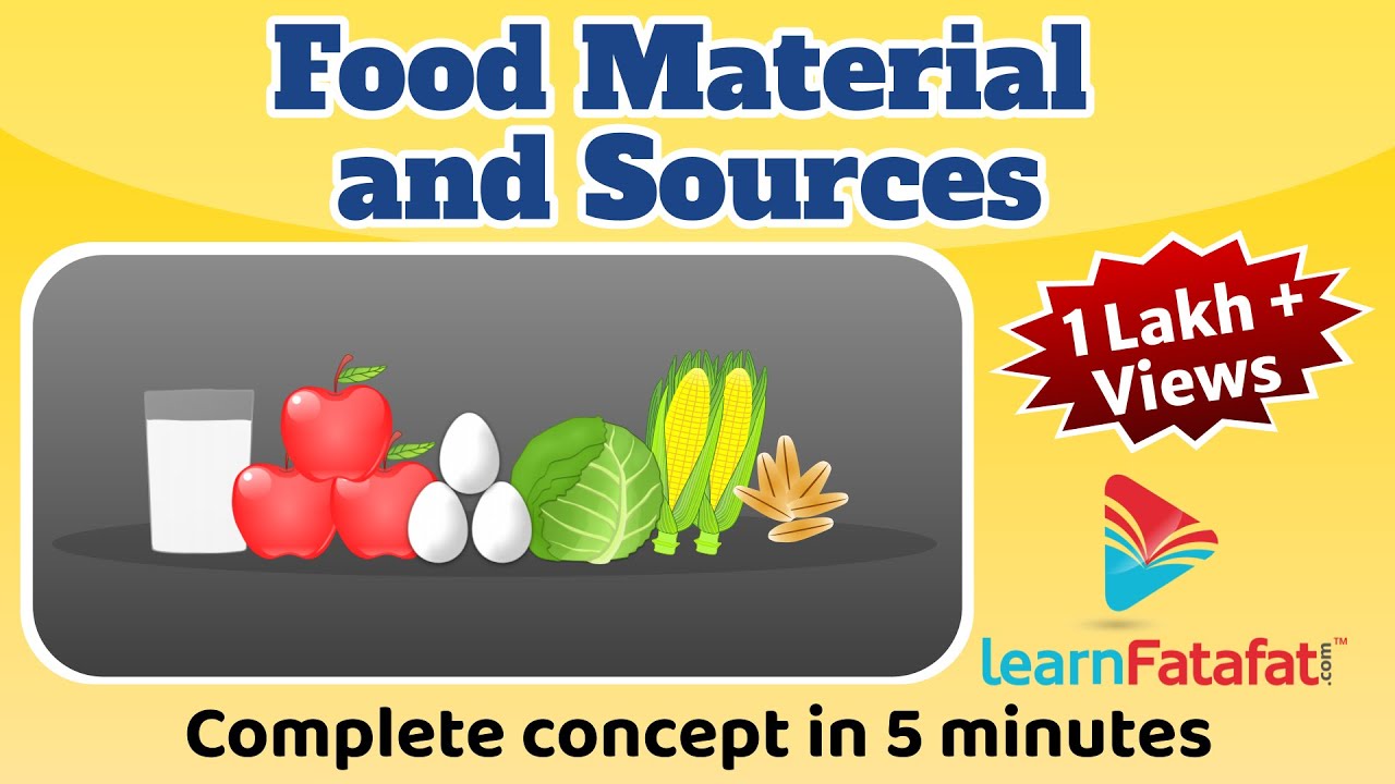 Class 6 Science Chapter 1 Food Where Does It Come From - Food Materials and Sources  - Learnfatafat