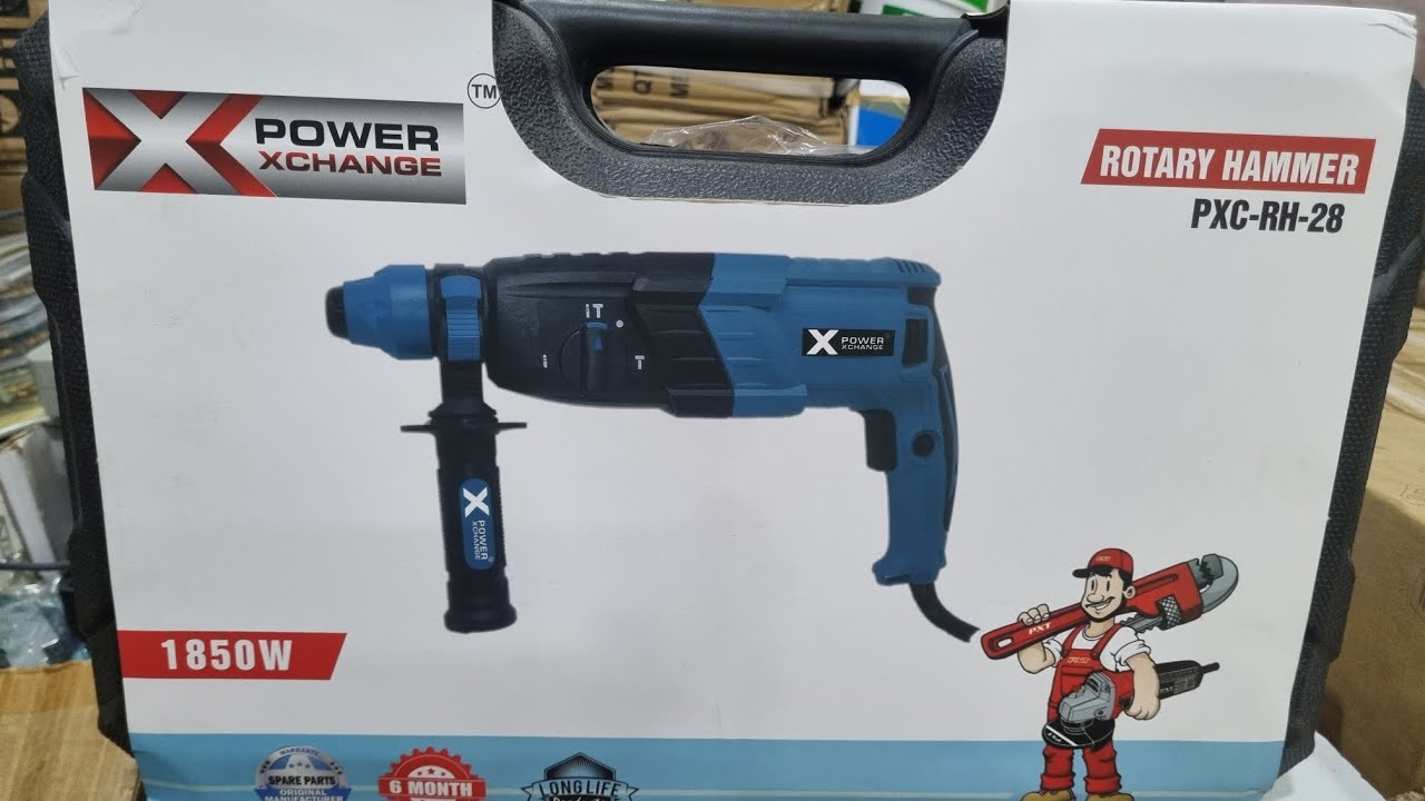 XPOWER XCHANGE PXC-RH-28 ROTARY HAMMER HEAVY DUTY 1850W 🔥🚀 LIKE & SUBSCRIBE