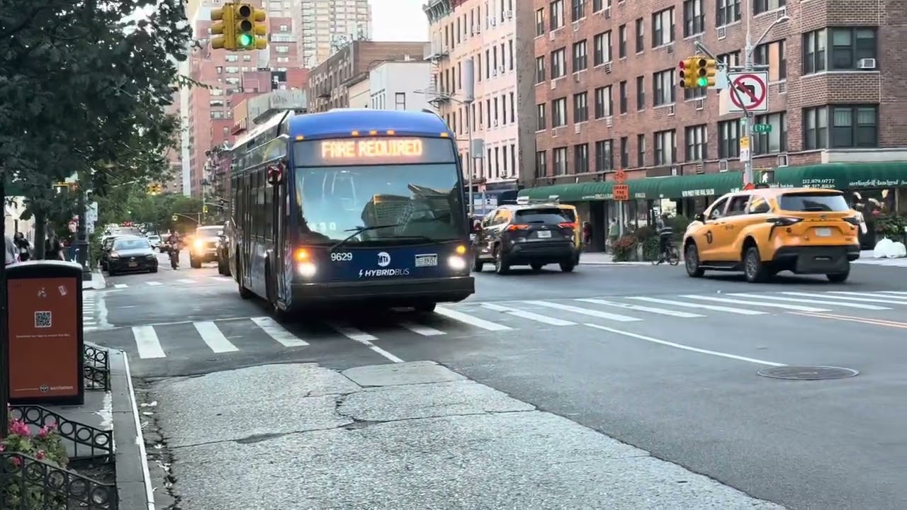 New Flyer XD-60# 6188 and NovaBus LFS HEV# 9629 on the M79 +SBS+ and the M31 at 79th street