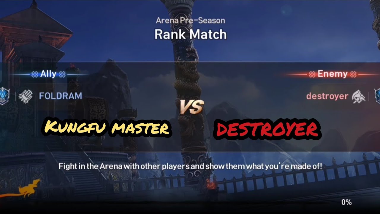 KUNGFU MASTER VS DESTROYER PVP RANKED - BLADE & SOUL MOBILE