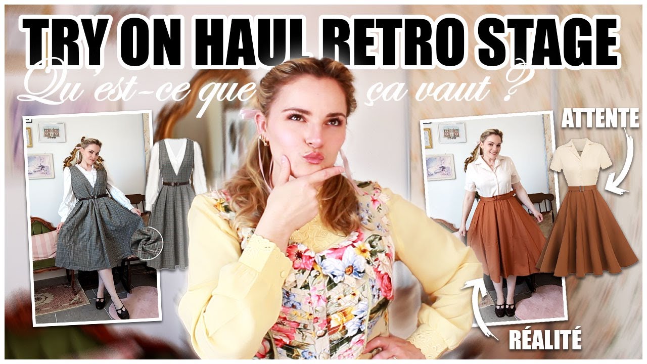 TRY ON HAUL RETRO STAGE MODE VINTAGE (1940s 1950s) | JUSTINE DUERRE