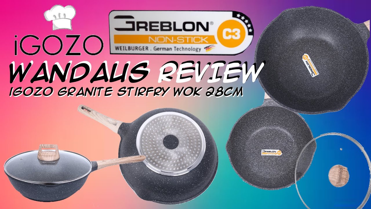 iGOZO Granite Stirfry Wok 28cm Review Germany technology MUST HAVE!!