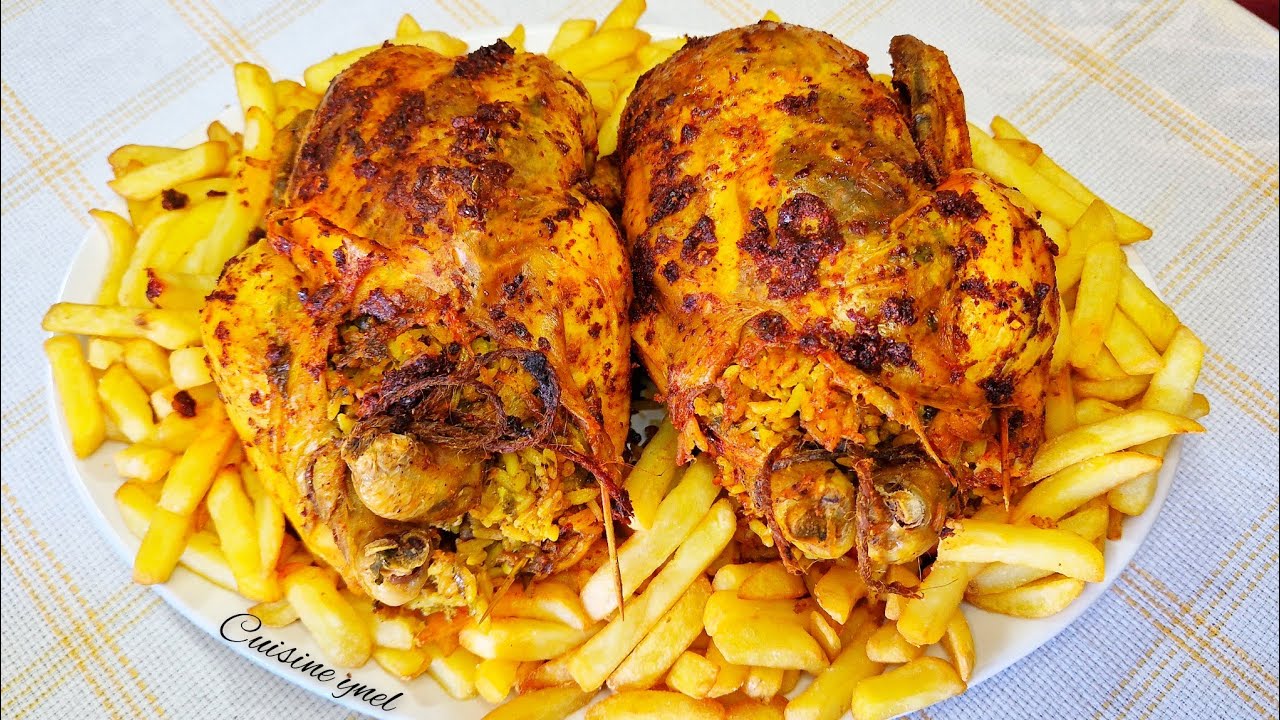 دجاج محشي مفور ومحمر بنين برشا طايب زبدة وصفة ساهلة تنوركم في المناسبات poulets farcies