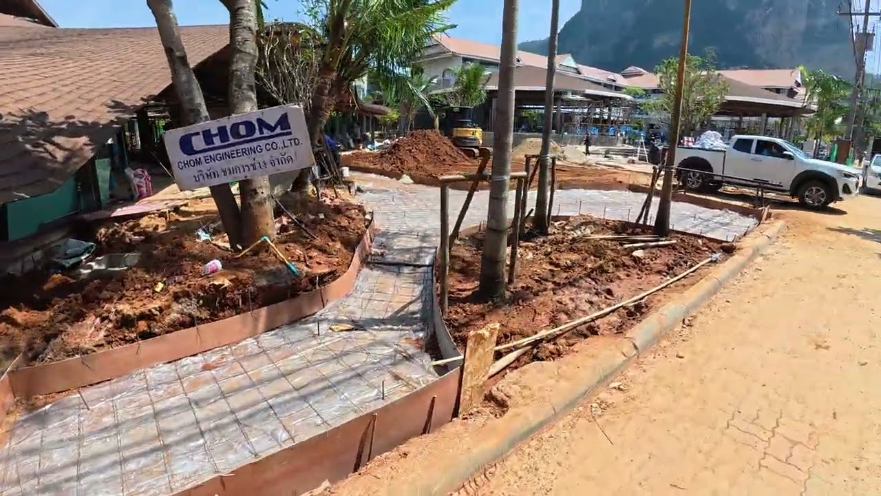 251128 - Ao Nang Beach walk and Ao Nang Beach Villa Resort Renovation Works