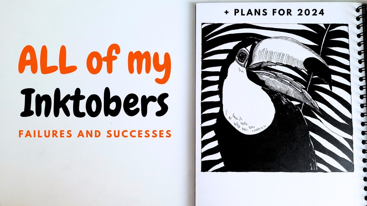 My past Inktobers sketchbook tour + Inktober 2024 plans
