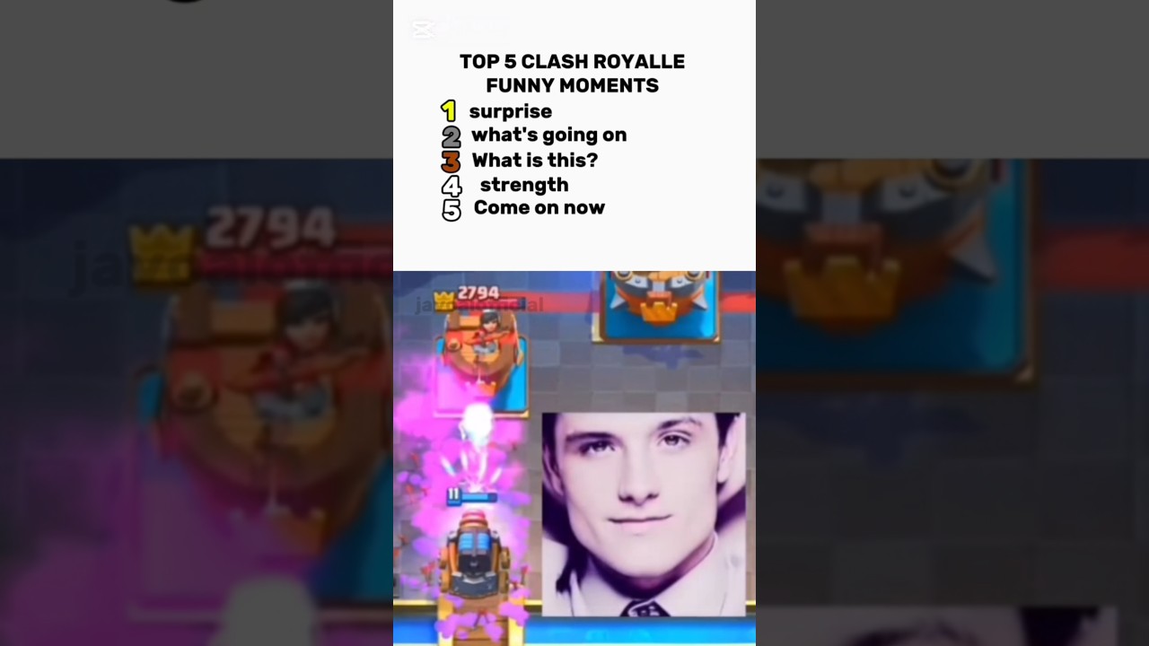 TOP 5 CLASH ROYALLE FUNNY MOMENTS #clashroyale #memes #funny