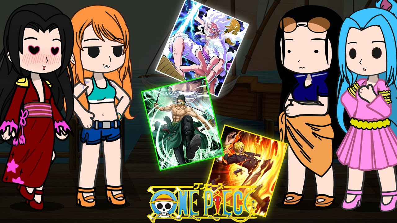 👒 Onepiece Girls react to Monster Trio ( Luffy + Zoro + Sanji ) | Gacha Club | One piece react 👒