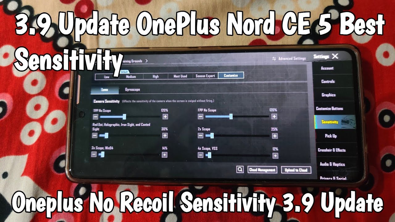 🔥 3.9 Update OnePlus Nord CE 5 Best Sensitivity | BGMI | PUBG MOBILE | Oneplus No Recoil Sensi 3.9 ✅