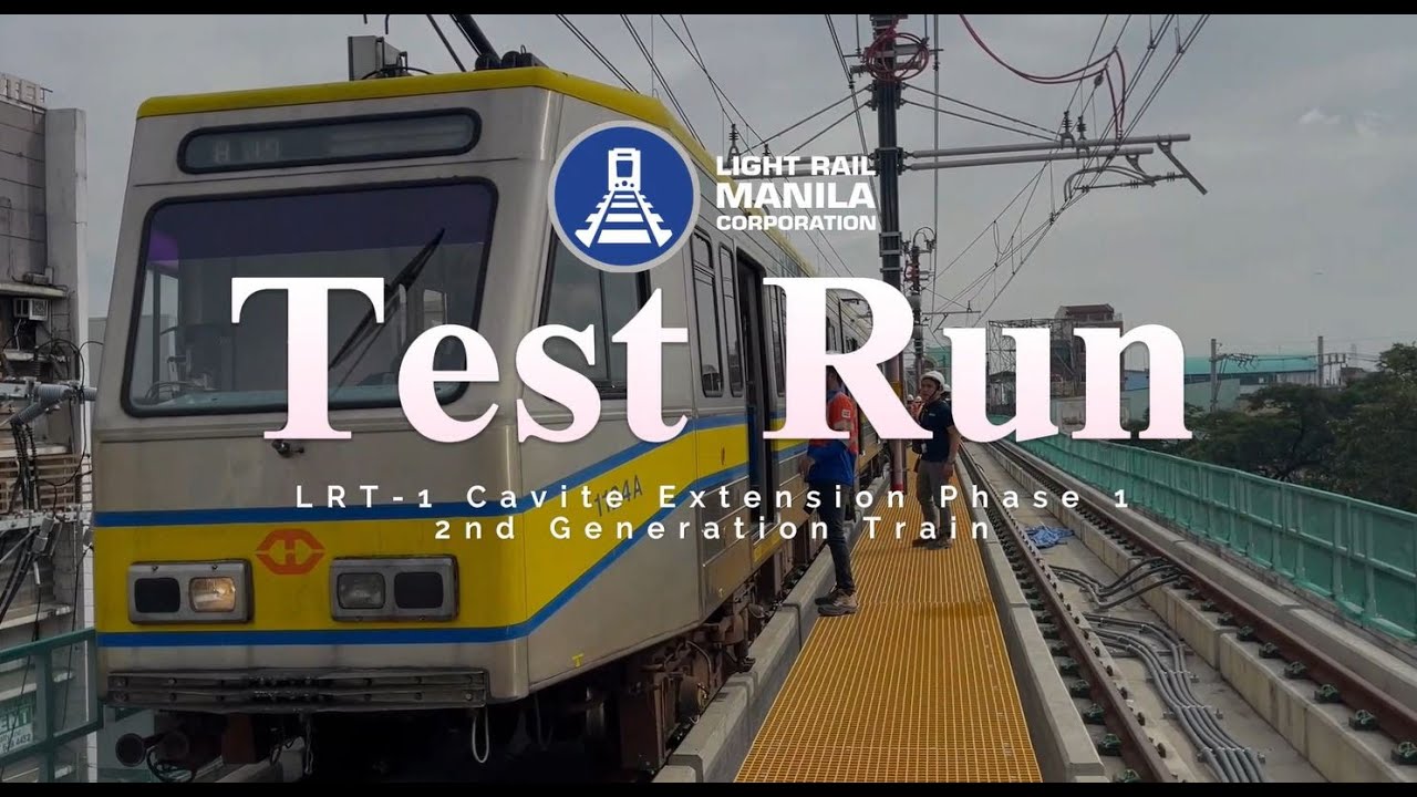 2nd Generation Trains taking a test run on the LRT-1 Cavite Extension Phase 1