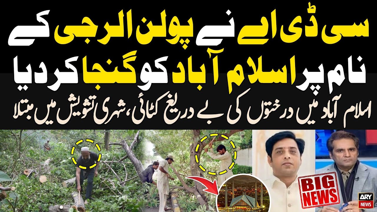 Thousands of Trees Cut in Islamabad: Environmental Concern or Allergy Solution? Inside Details