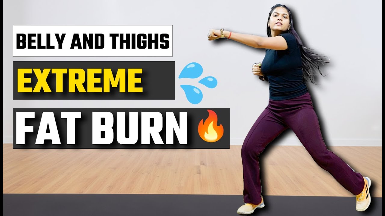 Extreme Fat Burn | Belly & Thighs Workout at Home 🔥💧