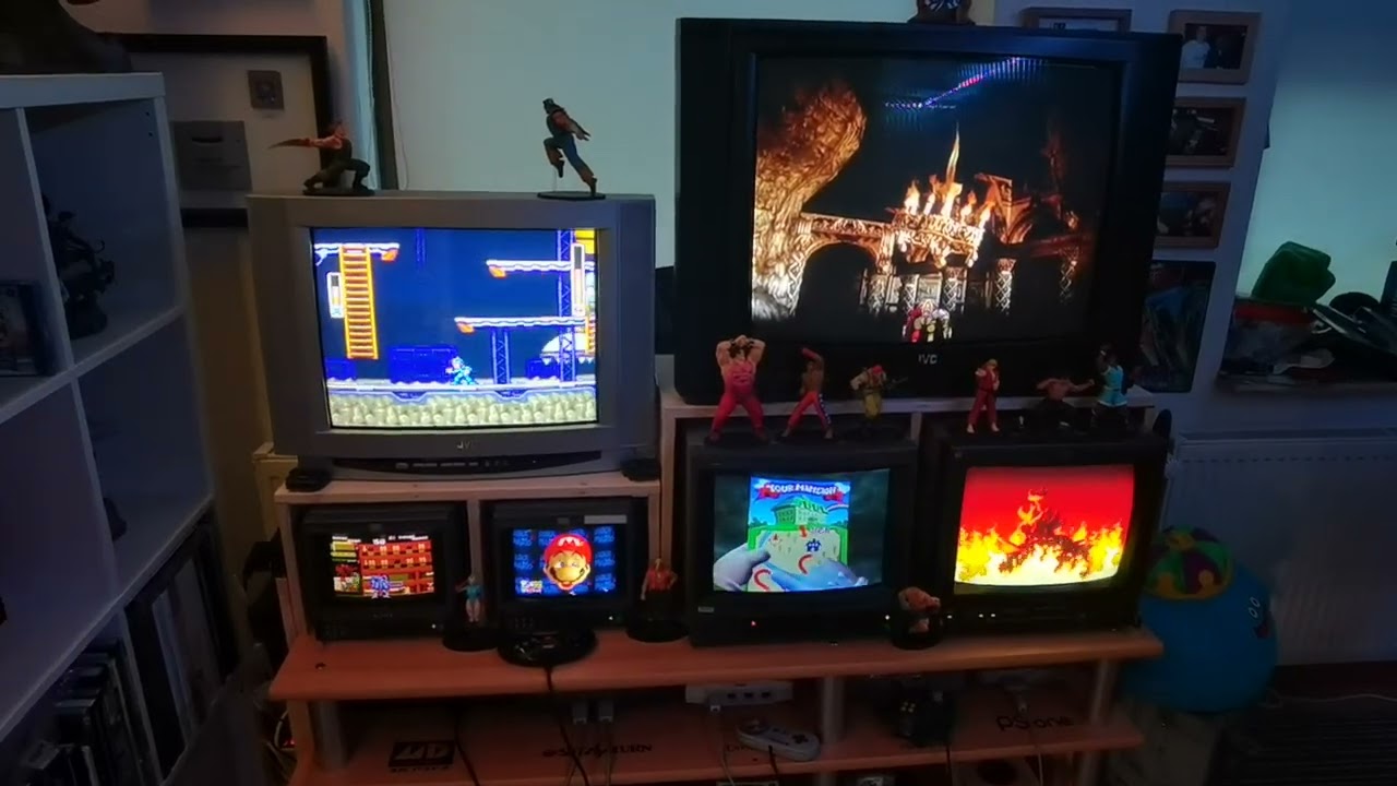 Retro CRT TV wall