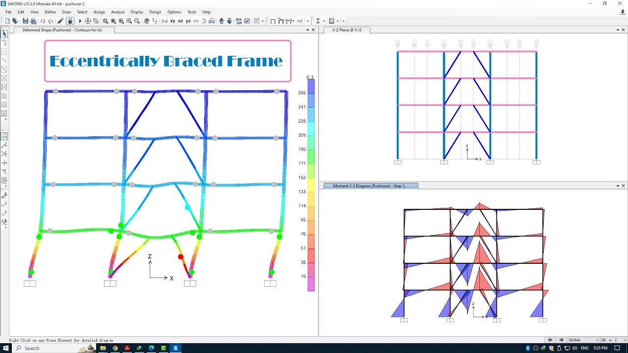 Eccentrically Braced Frame in SAP2000