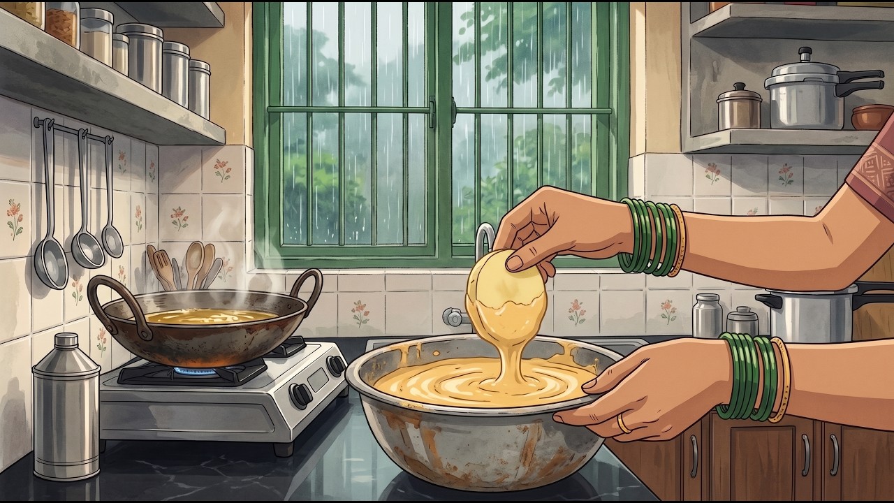 🌧️ 90s Rainy Sunday ❤️ Monsoon, Pakoras, Radio & Childhood Nostalgia | Ghibli Ambience