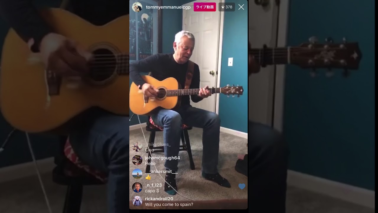 【instagram live】Song for a rainy morning Tommy Emmanuel c.g.p