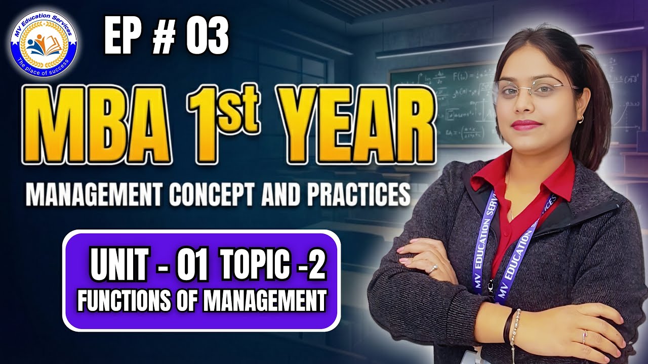 📘 Functions of Management | Unit 1 | MBA 1st Semester