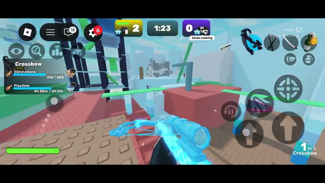  playing rivals with my cousin sarthak channel name sarthak blox please like and subscribe to us bye