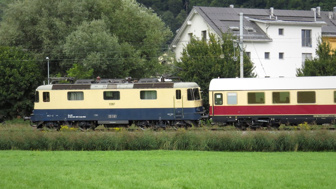 EuroCity 1980-х годов в Швейцарию – Специальный поезд в Кур с BR 103 и Re 421 | SwissRails