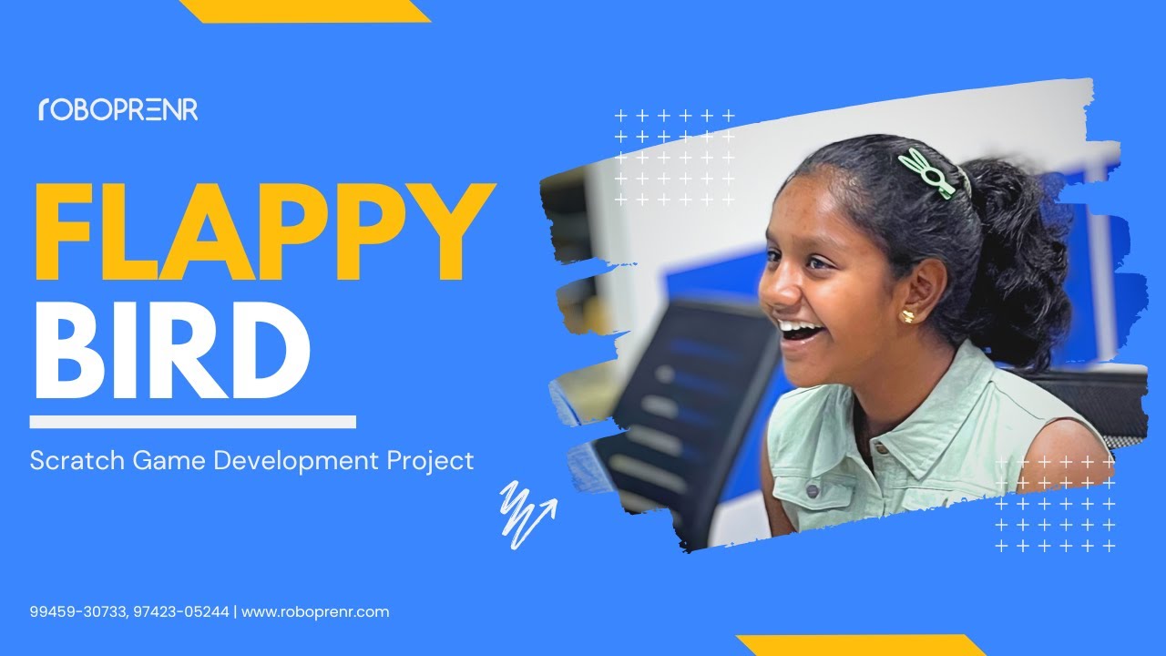 Flappy Bird || A scratch game project || #Roboprenr #robotics #summercamp  #scratchgames