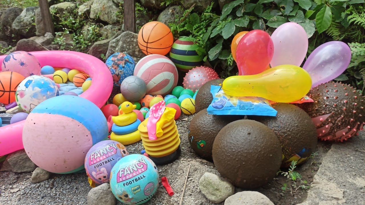 Membersihkan Bola dan Balon Warna Warni, Balon Kejutan, Balon Karakter, Meletuskan Semua Balon 😀 😄