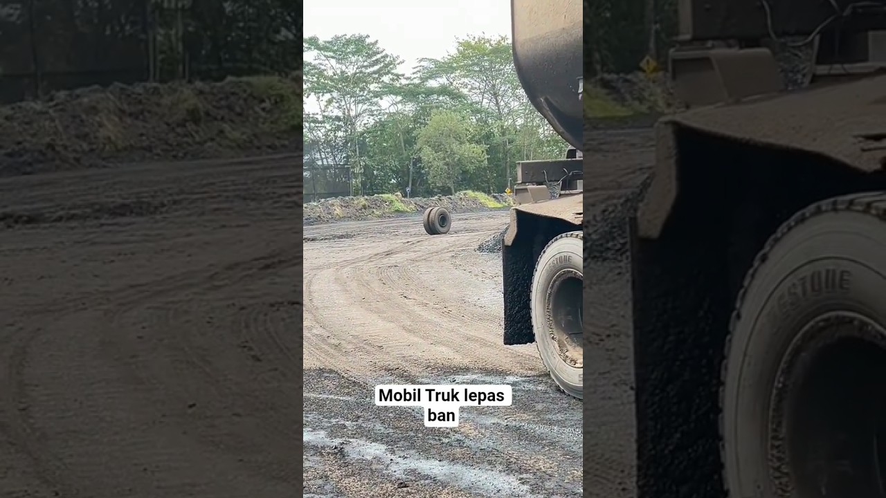 Mobil Truk lepas ban