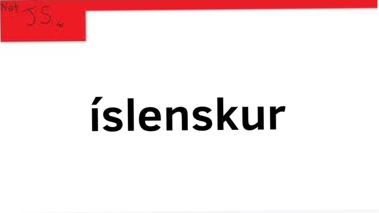 Icelandic Alphabet Song
