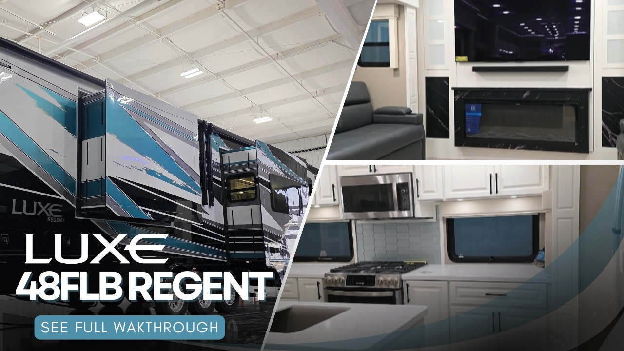 Полный обзор: Роскошный прицеп-дача Luxe 48FLB Regent (с гостиной в передней части!)