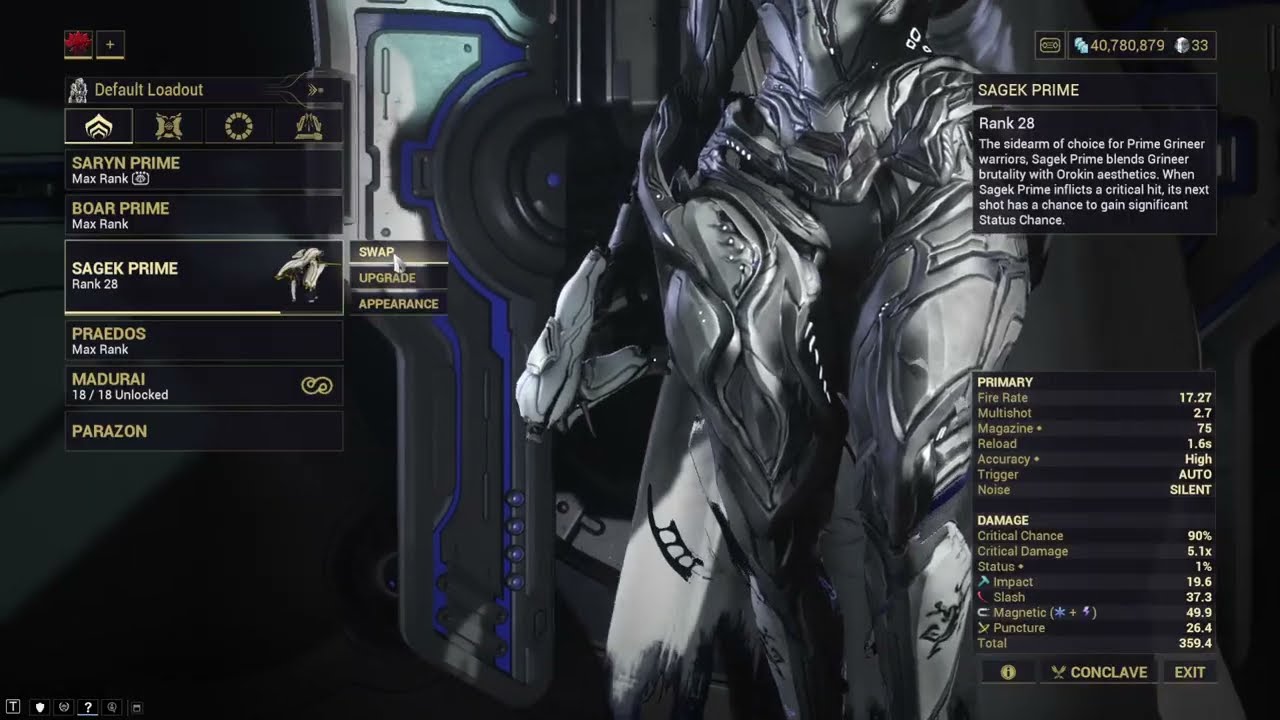 Warframe Basics With An Idiot: Modding Secondary & Melee Weapons