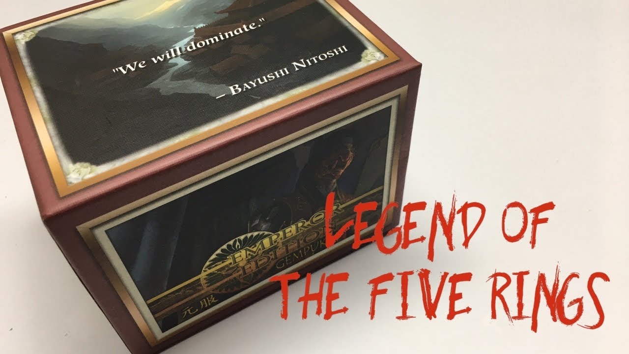 Legend of the five rings CCG Emperor Edition Gempukku Scorpion Starter Deck Unboxing