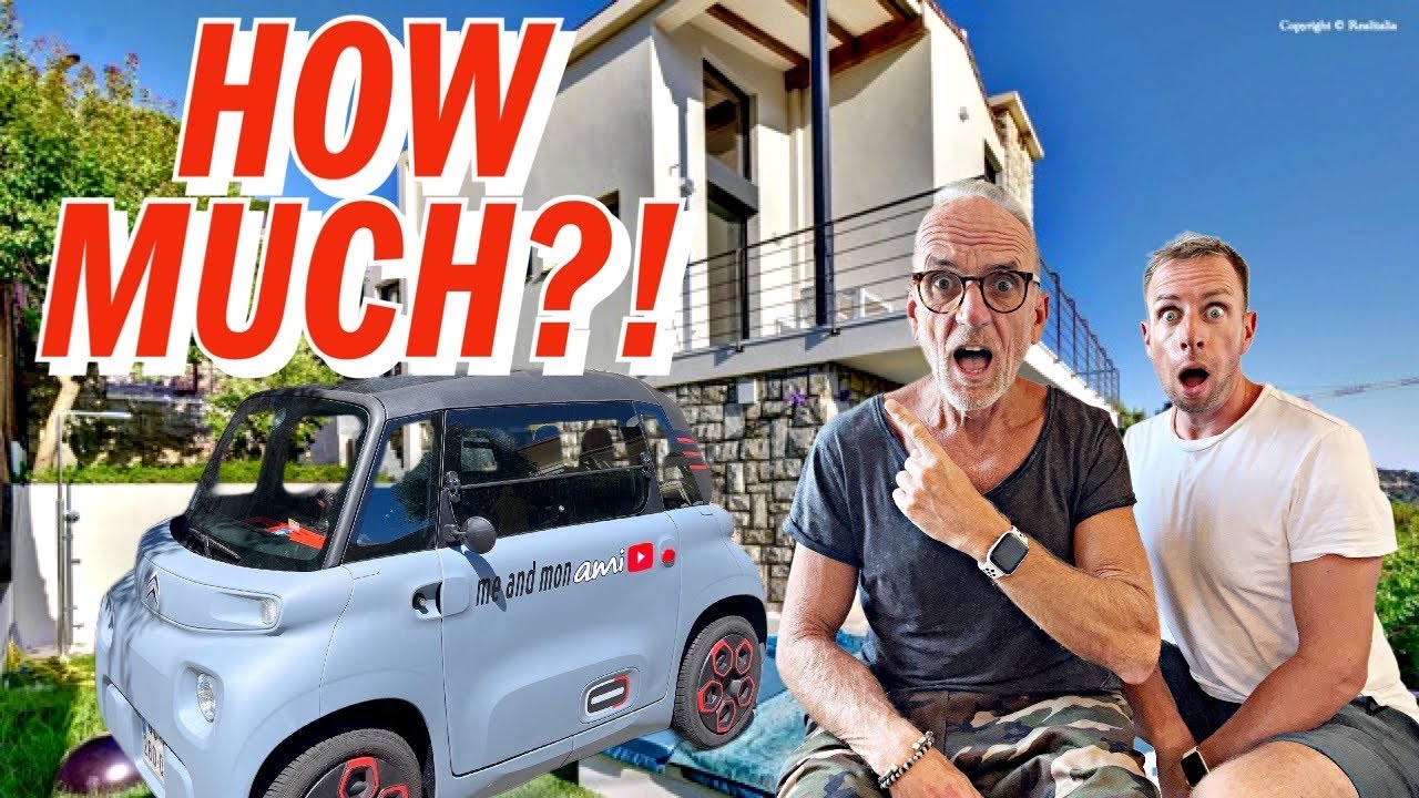 Luxury Property Tour of VILLEFRANCHE + EZE in Citroen Ami. WHAT to pay on French riviera🇫🇷