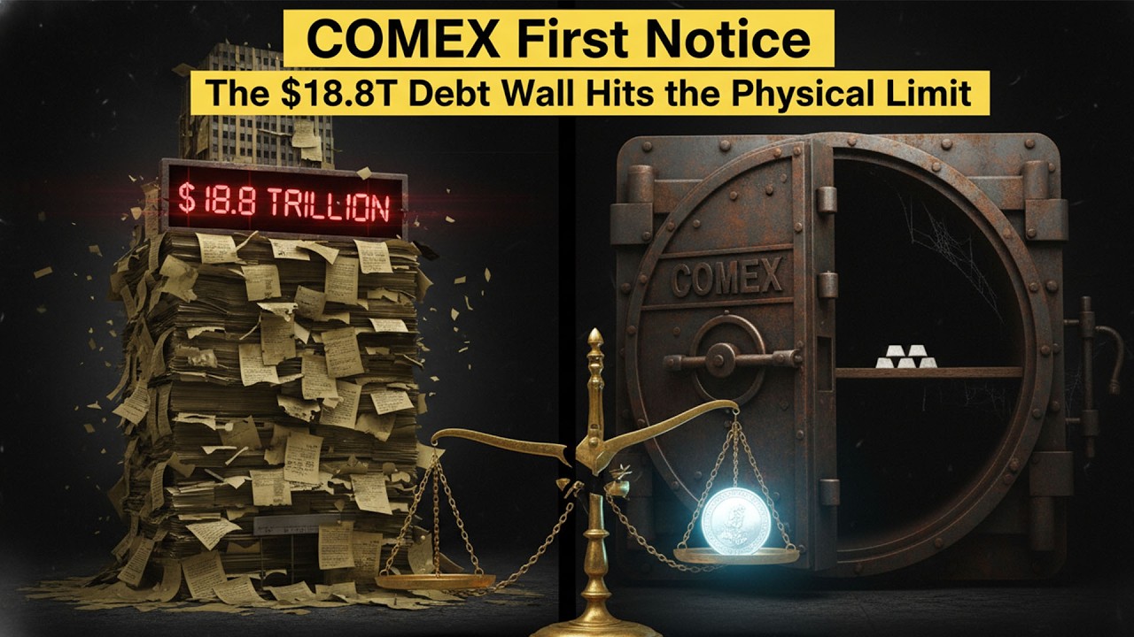 COMEX First Notice: The $18.8T Debt Wall Hits the Physical Limit.