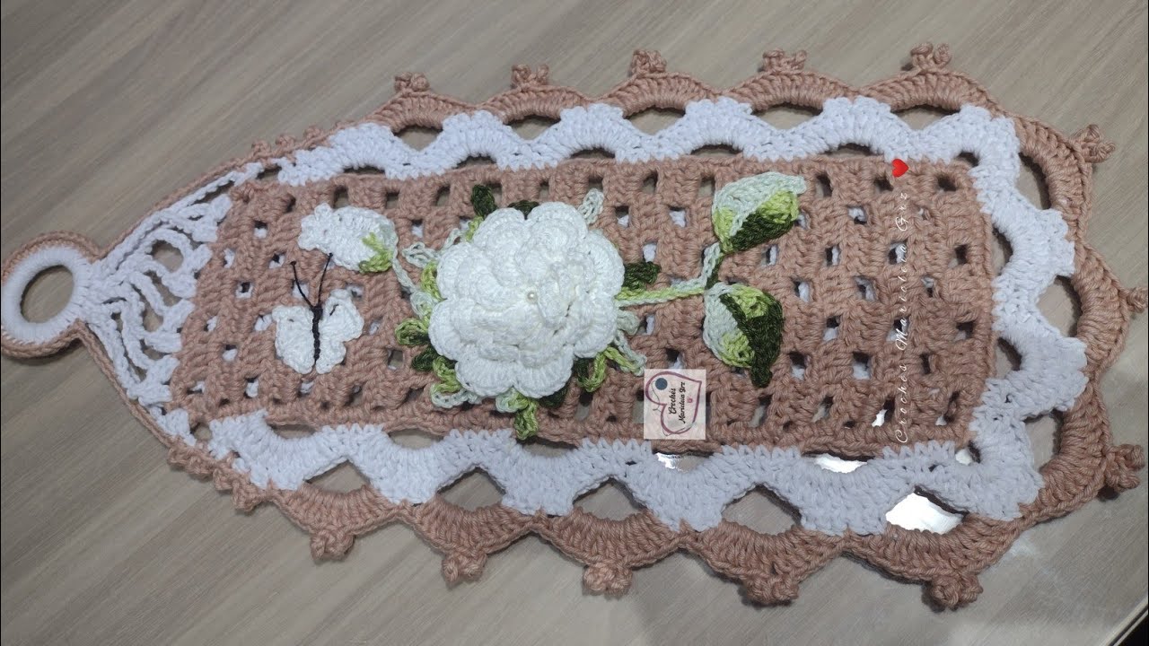 #Vlog  Porta papel higi&ecirc;nico em  #croche #barroco