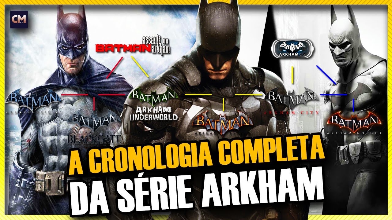 GAMES, ANIMAÇÕES, QUADRINHOS, LIVROS e Mais! Cronologia Completa da Série Batman Arkham!