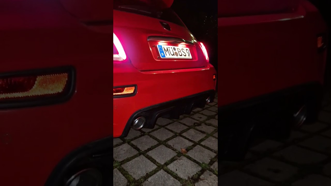 Abarth 595 Kaltstart mit Duplex / 200 zellen downpipe