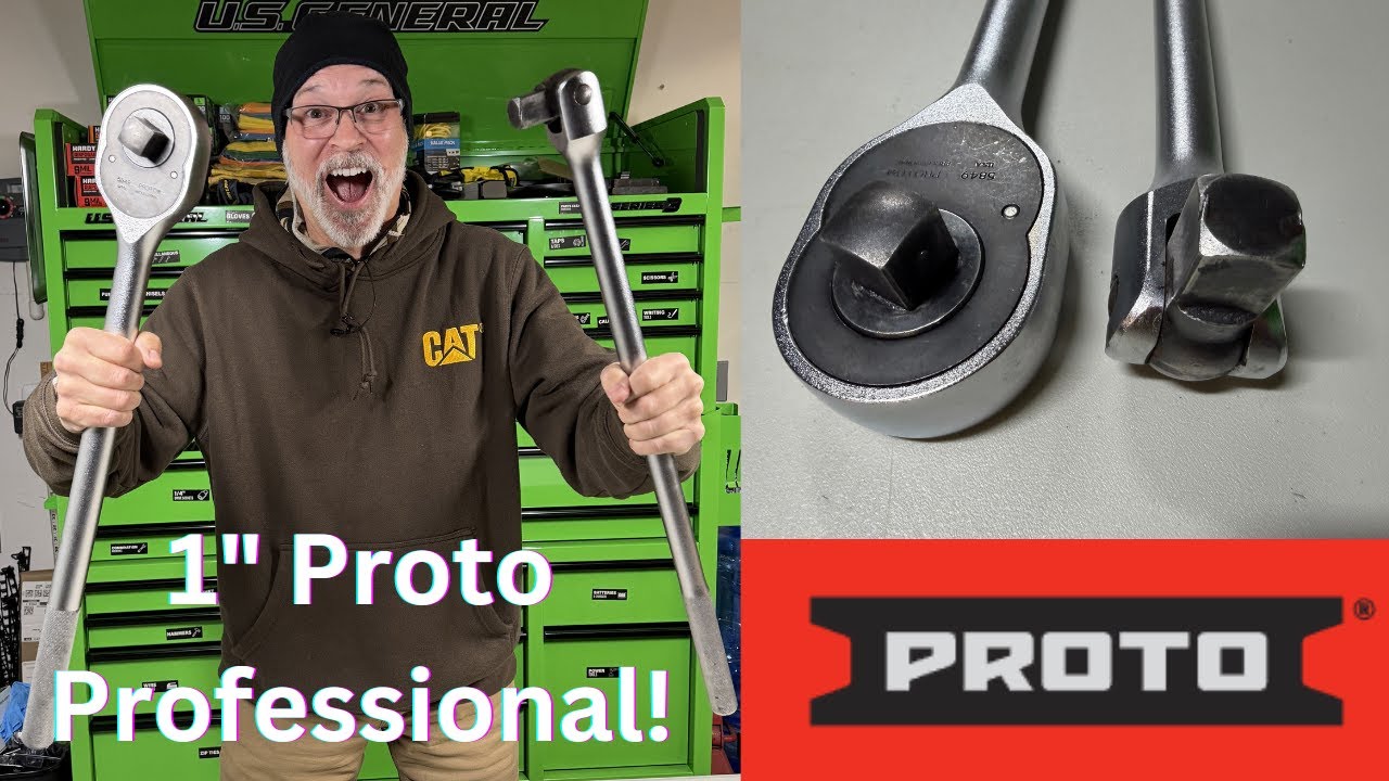 Распаковка трещотки Proto Professional 5849 и рычага для откручивания гаек (1 дюйм).