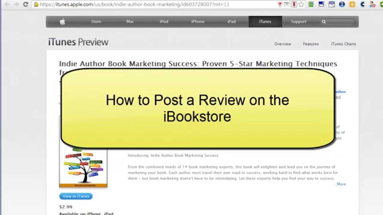 How to post a review on the iBookstore