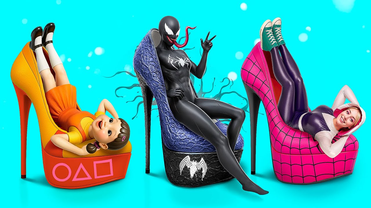 Venom Girl Word Verliefd op Spider Man! Van Spider Gwen tot Venom