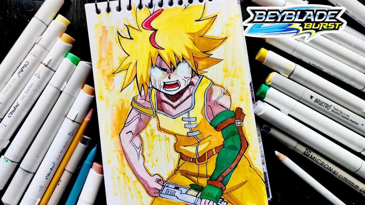 How To Draw Free Da La Hoya From Beyblade Burst Turbo || Easy Step By Step Anime Drawing Tutorial