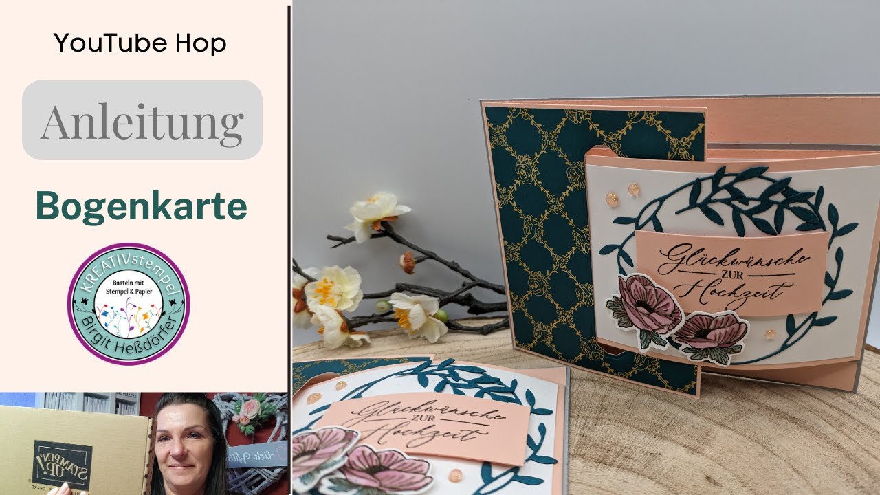 Anleitung Bogenkarte Ewige Liebe / Besondere Hochzeitskarte mit Geldfach