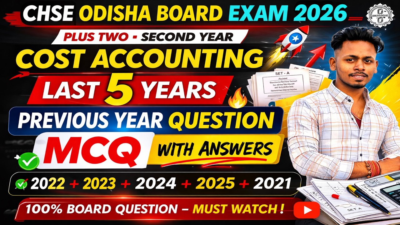 Cost Accounting Previous Year MCQ Questions | Important MCQ for 2026 Exam | All Answers