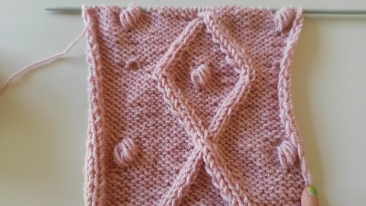 How to Knit Rhombus Cable Bobble Part 1