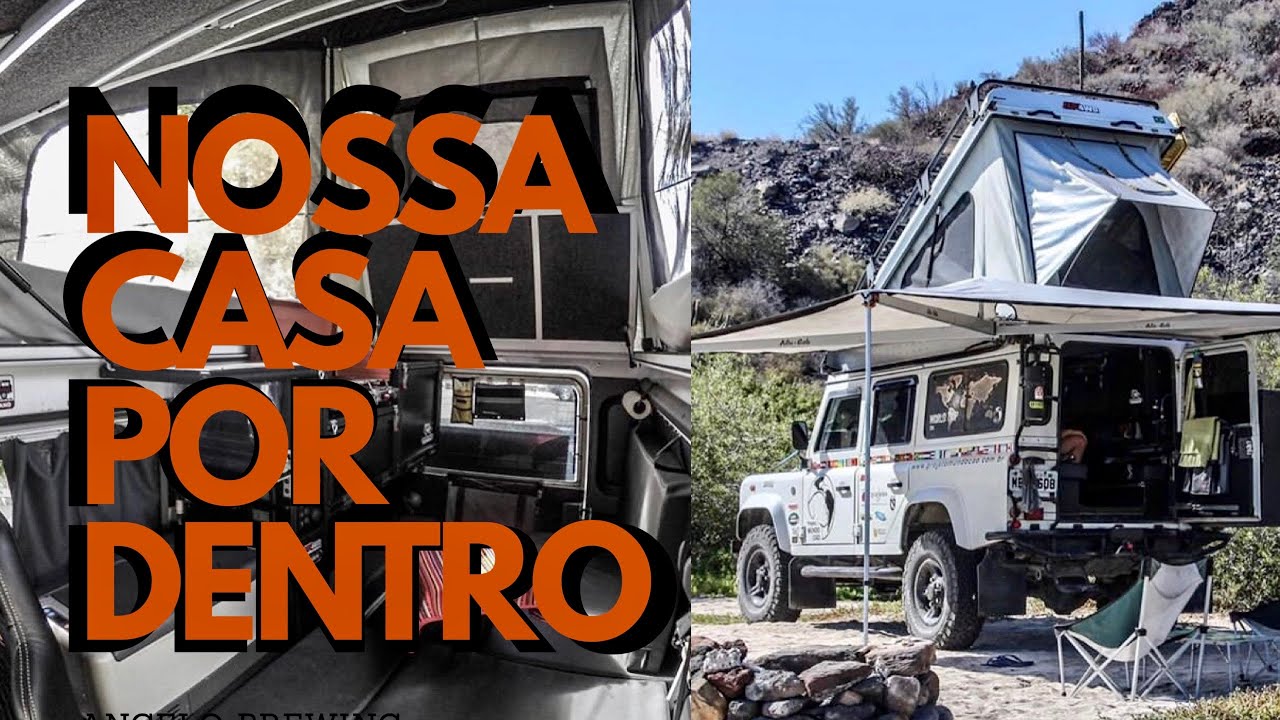 Nossa Defender Teto PopUp por dentro !