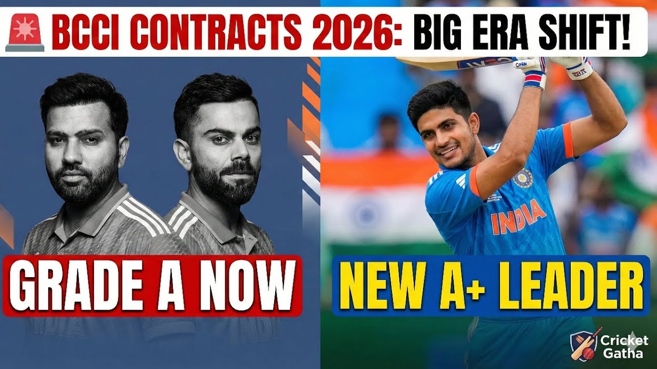 BCCI Central Contract 2026: Rohit & Kohli Demoted? 😱 Shubman Gill New Salary!