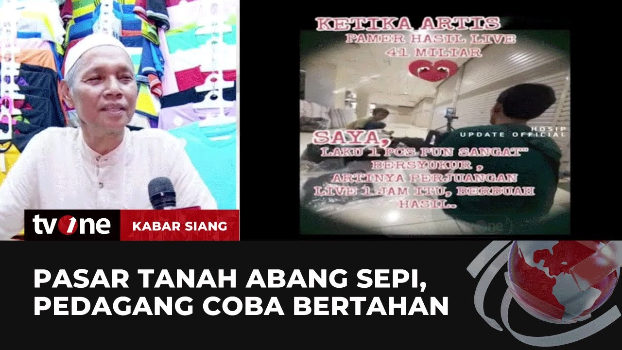 Pasar Tanah Abang Sepi Pengunjung, Pedagang Luapkan Kesedihan di Medsos | Kabar Siang tvOne