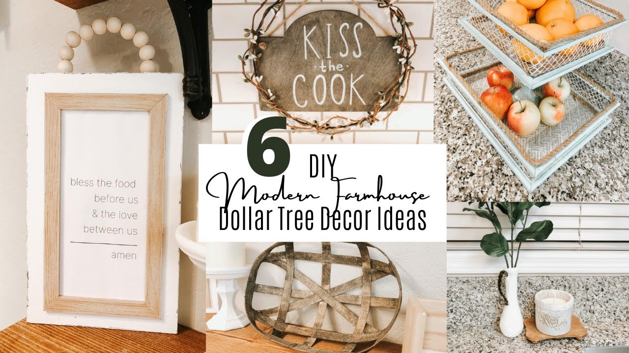 6 DIY DOLLAR TREE MODERN FARMHOUSE KITCHEN DECOR IDEAS