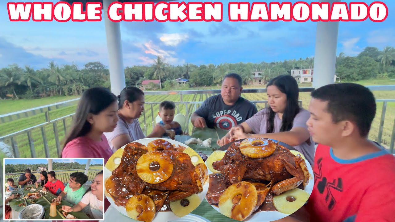 WHOLE CHICKEN HAMONADO | MASARAP ANG KAIN NAMIN SA ROOFTOP 