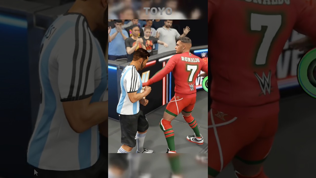WWE 2K25: Messi vs Ronaldo Dream match Gameplay | #shortclip #marriageproposals #zarooratrishta