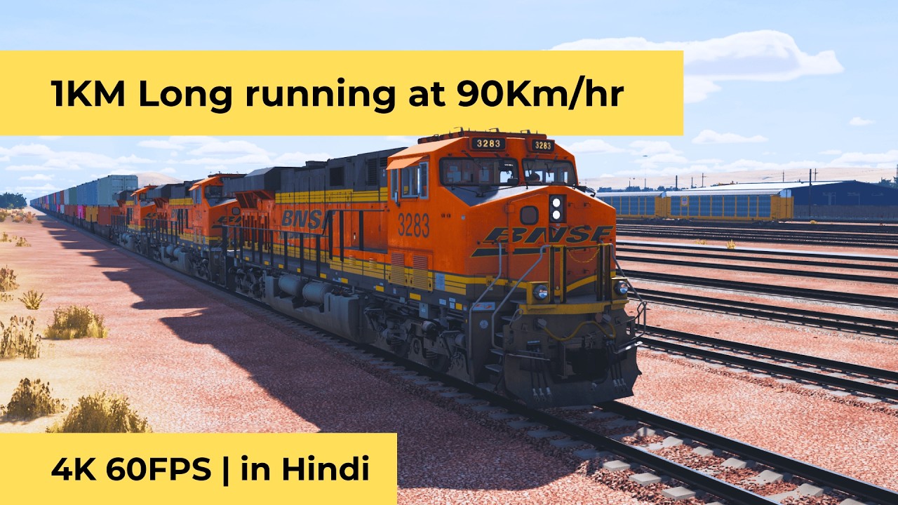 Pulled a 1+ KM freight at 90 km/h — Train Sim World 5 (PS5 | 4K)
