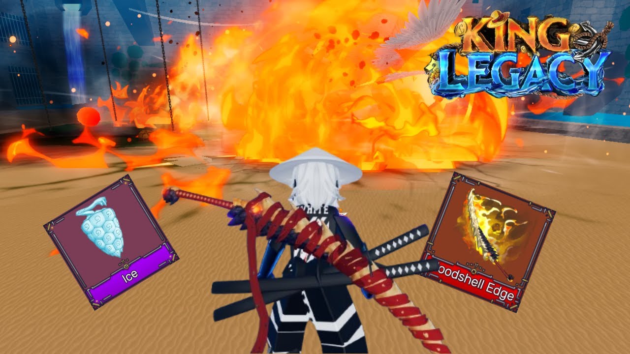Ice + Bloodshell Edge in Dungeon - King Legacy❄️🔥 [Update 9]
